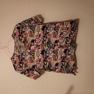 Marvel scrub top